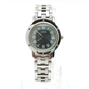 Hermes Watch CL4.210 23mm Women's Black X Silver 432-070225